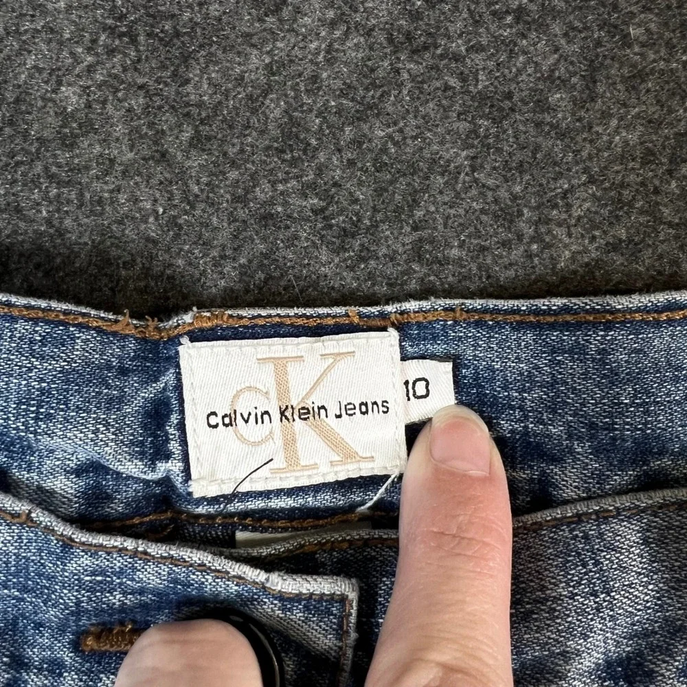 Calvin Klein Jeans Womens Size 10 Denim Shorts High Rise Medium Wash Cotton VTG